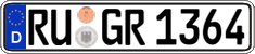 German license plate, Regular plates