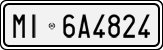 License plate of Italy, Cars (1927 year series)