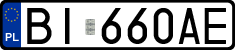 License plates of Poland, Regular car plates