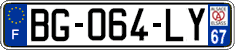 French license plate, SIV (ordinary)