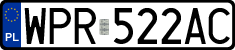 License plates of Poland, Regular car plates