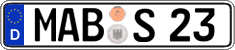 German license plate, Regular plates