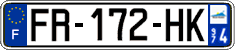 French license plate, SIV (ordinary)