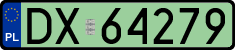 License plates of Poland, Electric vehicles