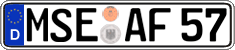 German license plate, Regular plates