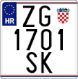 License plate of Croatia, Motorcycles