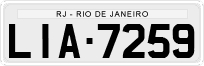 License plate of Brazil, Private owners (1990)