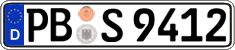 German license plate, Regular plates