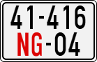 License plate of Vietnam, Diplomatic