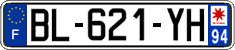 French license plate, SIV (ordinary)