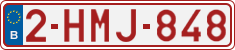 License plate of Belgium, Regular plates (2010)