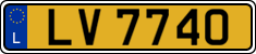 License plate of Luxembourg, 2003 year system