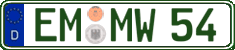 German license plate, Regular plates