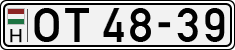 license plates of Hungary, Oldtimers (1990)