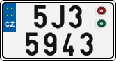 License plate of the Czech Republic, Cars (2001)