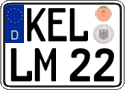 German license plate, Regular plates