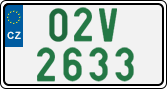 License plate of the Czech Republic, Oldtimers (2001)