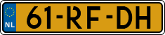 License plate of the Netherlands, Cars
