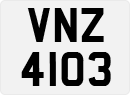 License plate of the United Kingdom, Northern Ireland (1966)