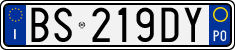 License plate of Italy, Cars (1994 year series)