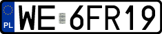 License plates of Poland, Regular car plates