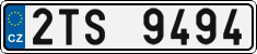 License plate of the Czech Republic, Cars (2001)