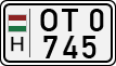license plates of Hungary, Oldtimers (1990)