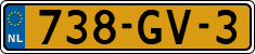 License plate of the Netherlands, Border Traffic (1953-2021 system)