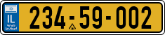 License plate of Israel, Regular plates