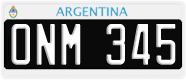 License plate of Argentina, Cars (1995, ABC 123)