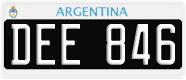 License plate of Argentina, Cars (1995, ABC 123)