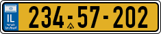 License plate of Israel, Regular plates