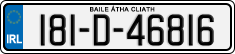 License plate of Ireland, Regular plates
