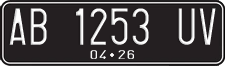 License plate of Indonesia, Regular plates