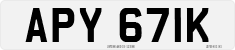 License plate of the United Kingdom, 1963 year system