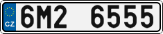 License plate of the Czech Republic, Cars (2001)