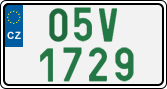 License plate of the Czech Republic, Oldtimers (2001)