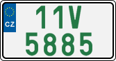 License plate of the Czech Republic, Oldtimers (2001)