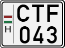 license plates of Hungary, Cars (1990)