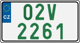License plate of the Czech Republic, Oldtimers (2001)