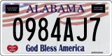 Alabama, God Bless America (1234AB5)