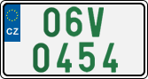 License plate of the Czech Republic, Oldtimers (2001)