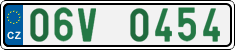 License plate of the Czech Republic, Oldtimers (2001)