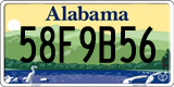 Alabama, 0AB1234 / 00AB123 / 00A1B23