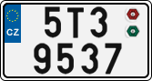 License plate of the Czech Republic, Cars (2001)