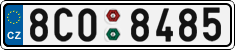 License plate of the Czech Republic, Cars (2001)