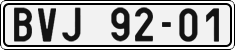 License plate of the Czech Republic, Cars (1960)