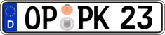 German license plate, Regular plates