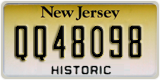 New Jersey, Historic (QQ12345 / 12345QQ)
