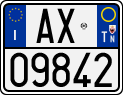 License plate of Italy, Motorcycles (1994 year series)
